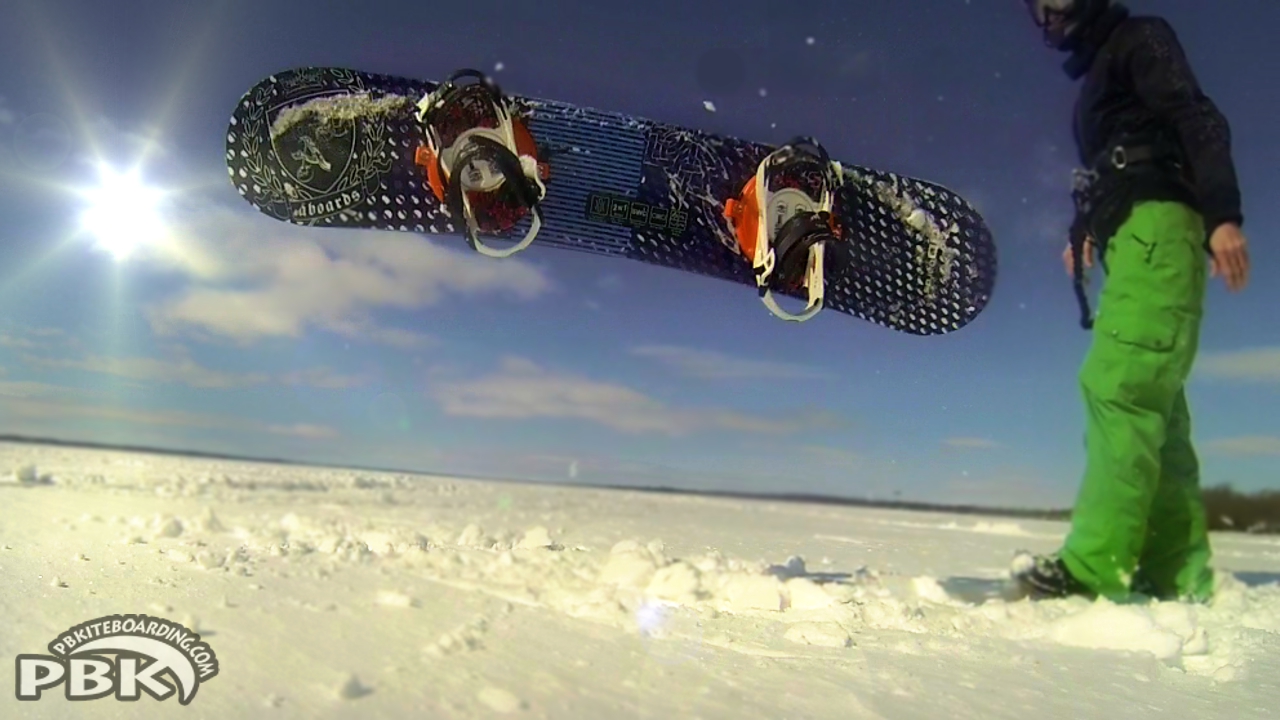 Flysurfer Speed 4 8m - Aboards Reverse 158 Snowkiting Kite Snowboarding