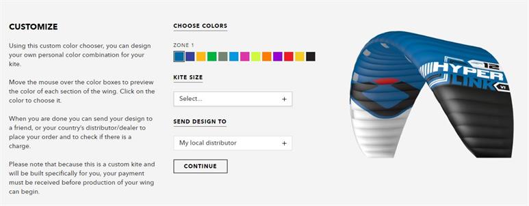 Ozone Hypelink V1 Kiteboarding Custom Colors Kitesurfing Snowkite Kite Canada USA